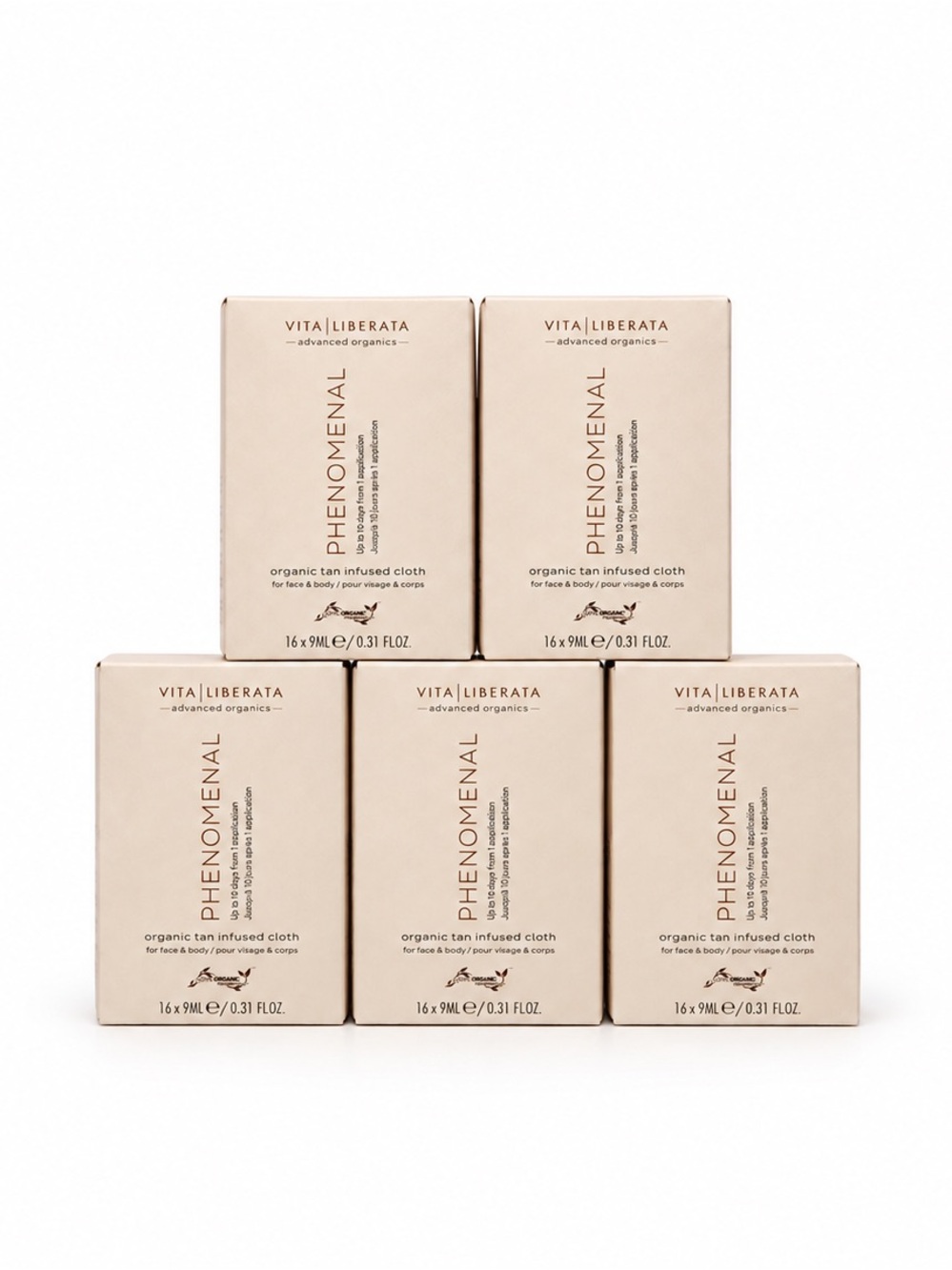 Phenomenal Organic Tan Infused Cloths - Cream